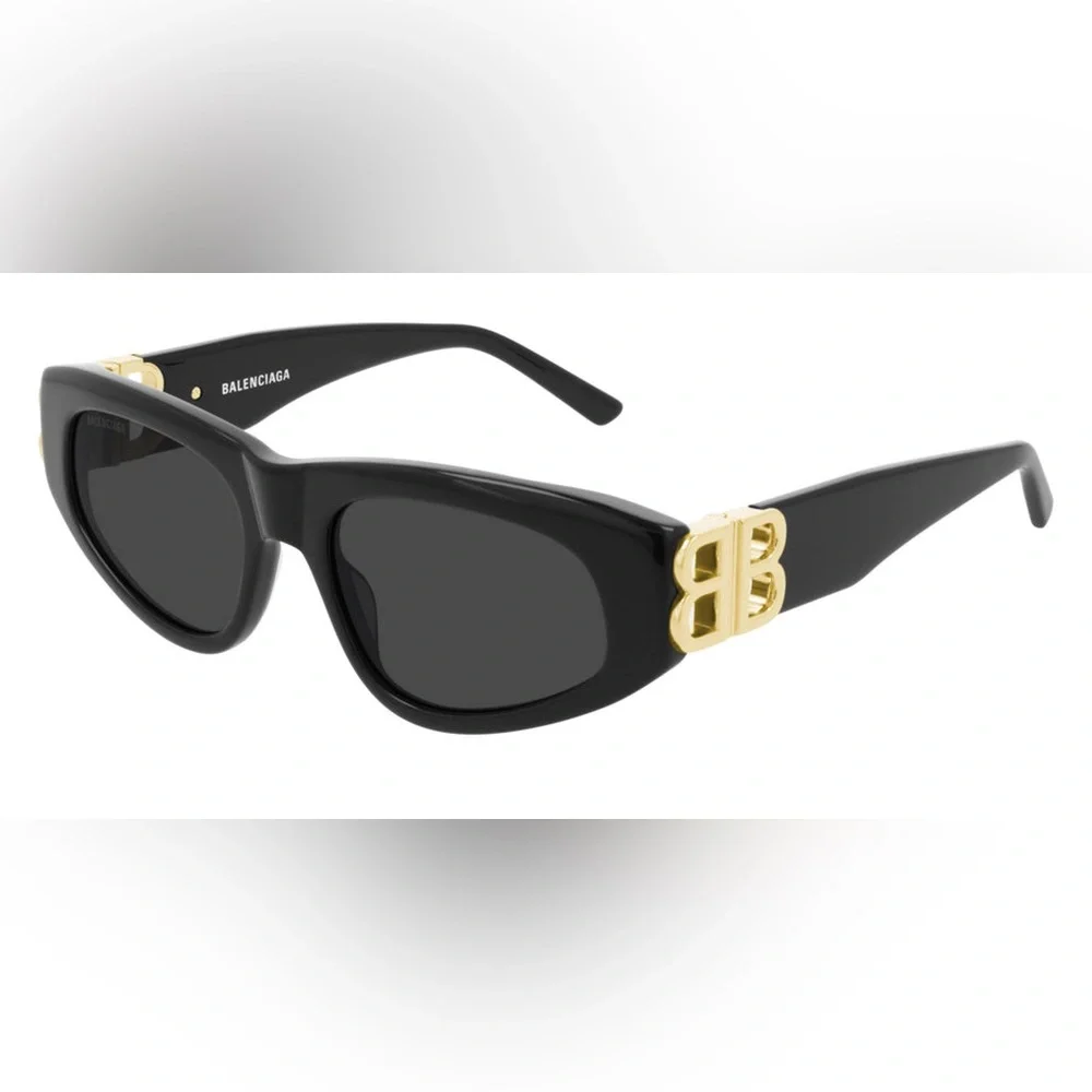 Balenciaga Black and Gold Sunglasses - Picture 2 of 7